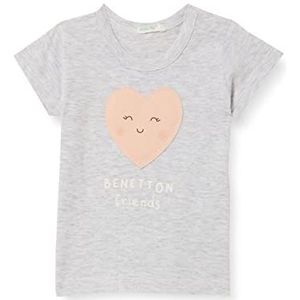 United Colors of Benetton T-shirt voor kinderen., lichtgrijs melange 506, 68 cm