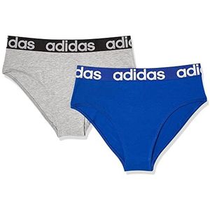 Adidas Sports Underwear Dames Multipack Bikini (2PK) Slip, medium HTH grijs/fel blauw, XS