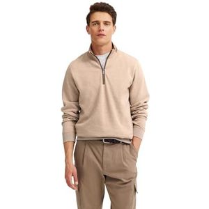 Bugatti - MODERN FIT - Schipperstrui - Beige - Ritssluiting