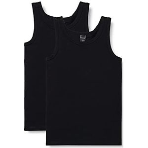 Schiesser Jongens onderhemd 2 PACK Organic Cotton - 95/5, zwart, 164 cm