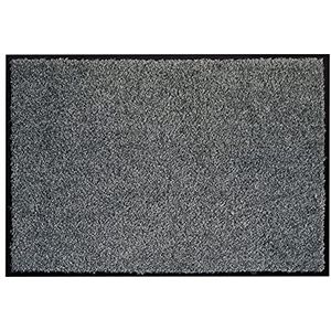 Hoogwaardige stofmat - deurmat binnen - 30° C wasbare deurmat - antislip loper - schoenenrek gang - keuken - grijs 60x90 cm
