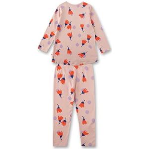 Sanetta Kinderpyjama voor meisjes, lang, 100% katoen, Rose Skin, 98 cm
