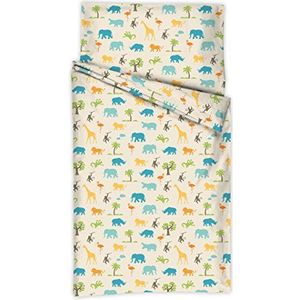 Kindertraum 5217012 kinderbeddengoed, jungle, design 170, 40 x 60 cm en 100 x 135 cm