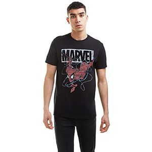 Marvel Heren T-Shirt, Zwart, XL