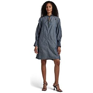 G-STAR RAW Tuniekjurk met V-hals voor dames, blauw (Raw Denim D19054-d186-001), XL