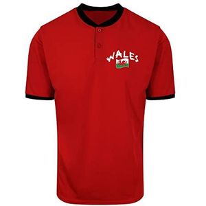 Supportershop Wales Poloshirt Cool Performance S, Rood, S