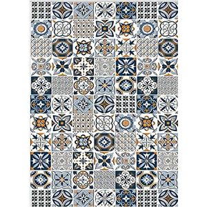 Mani TEXTILE TPS_TREN_MIN_60 tapijt, polyester, blauw, 60 x 90