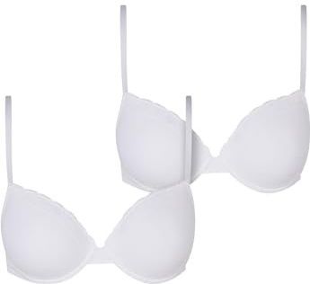 Urban Classics - Tb7653a - Basic Cotton Bra Lace - Wit - 2-Pack