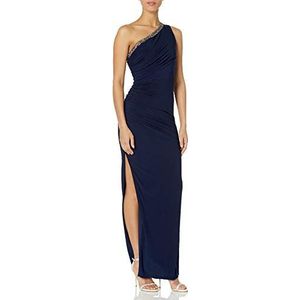 Adrianna Papell Women's ONE Shoulder Jersey Gown, Midnight, 12