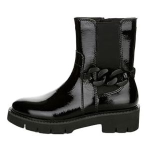 Tamaris Comfort Dames 8-85417-41 Leder Comfort Fit uitneembaar voetbed Chelsea-laarzen, Black Patent, 38 EU, zwart (patent), 38 EU Breed