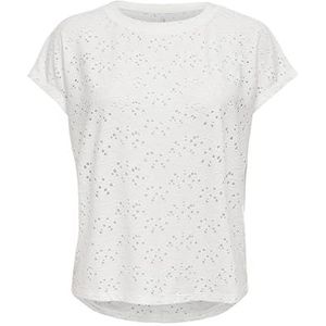 Only Dames ONLSMILLA S/S TOP JRS NOOS T-Shirt, Cloud Dancer, M, cloud dancer, M