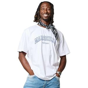 Kaporal, Heren T-shirt, regular fit, korte mouwen, ronde hals, model vinyl, kleur wit, maat S, Wit, S