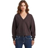 Washed Loose V - Sweater - Bruin - Dames