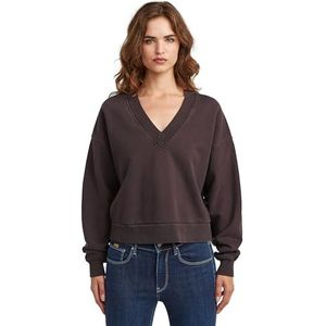 Washed Loose V - Sweater - Bruin - Dames