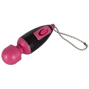 You2Toys Key Ring Vibe - zachte mini-vibrator voor onderweg, verleidelijke stimulator voor vrouwen in microfoonvorm, roze/zwart