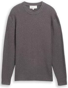 TOM TAILOR Denim heren trui, 39387 - Mid Grey Multi Color Neps, XL