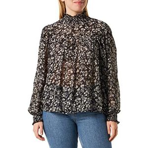 DreiMaster Vintage Bridgeport blouse met ruches voor dames, Wit roest, XL