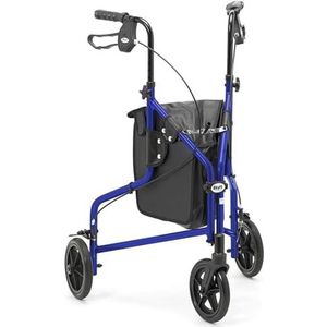 Days Rollator van 240 liter, met 3 wielen, licht, aluminium, inklapbaar, met tas