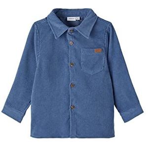 NAME IT Baby Jongens NMMBERALLE LS Overhemd hemd, Bijou Blue, 86, Bijou Blue., 86 cm