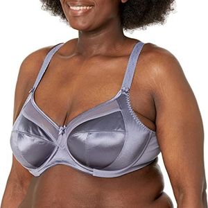 Goddess Keira gestreepte beugelbeha voor dames, volledige dekking, doorschijnend, Blauwe Graniet, 90E