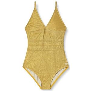 Haute pression Eendelig badpak voor meisjes, Goud, 12 Jaren