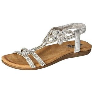 2Go Fashion Dames 8018-802 platte sandalen, zilver, 37 EU, zilver, 37 EU