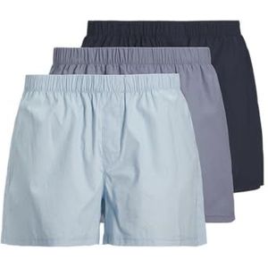 JACK & JONES Heren Jacmilano Woven Boxers 3 Pack Noos (3-pack), troposphere, XL