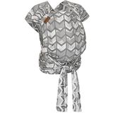 Hoppediz Hop-Tye Advanced - 4-in-1 babydrager voor pasgeborenen vanaf de geboorte - Halfgesp draaghulp met stoffen dragers - meegroeiend tot 20 kg - Design Amsterdam stone