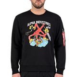 ALPHA INDUSTRIES Fighter Squadron Sweater Sweatshirt voor heren, 03-zwart, S