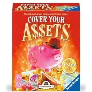 Ravensburger Spiele 22577 - Cover your Assets - einfaches Kartenspiel für Kinder und Erwachsene ab 7 Jahren, für 2-6 Spieler: Manchmal muss man ein Schwein sein ...