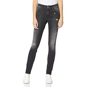 Replay Luzie Broken Edge Jeans voor dames, Grijs (097 Dark Grey), 29W / 30L