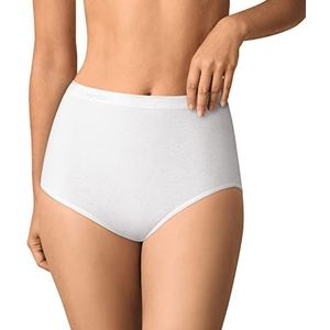 Nur Die Tailleslip van GOTS biologisch katoen Maxislip Highwaist ondergoed onderbroeken basic stetch dames, wit, 48-50