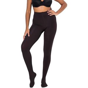 Ulla Popken Grote maten grote maten plussize thermische panty, warm, ondoorzichtig, stretchcomfort, mahoniebruin, 44/46