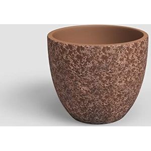 Artevasi Héstia Pot, Bloempot, Decoratieve pot, Complexe textuur, Handgemaakt Keramisch, Kleur Terracotta, 20cm