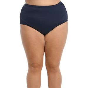 Maxine Of Hollywood Onderbadpak bikini hipster hoge taille broekjes, indigo, 50 Plus voor dames, Agile., 44 grote maten