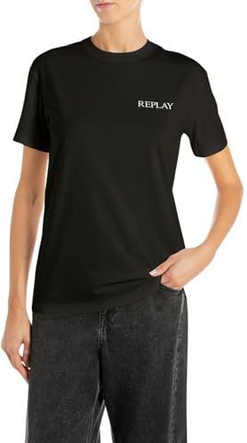 REPLAY - T-shirt - Zwart - Jerseyjurken