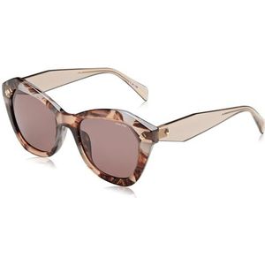 Police Sunglasses SPLL97 Shiny Brown/Light Blue Havana 52/20/140 Damesbril, Glanzend bruin/lichtblauw, Havana, 52/20/140