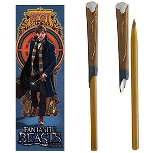 The Noble Collection Fantastic Beasts Newt Scamander Wand Pen en bladwijzer - 9in (23cm) Officieel gelicentieerde Film Set Film Props Wand Gifts Briefpapier
