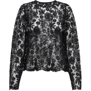 Only - Onlanja Lace Top - T-shirt - Zwart - Dames