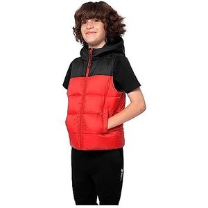 4F JUNIOR Vest Jacket M079A, rood, maat 134 voor heren, Rood, 134