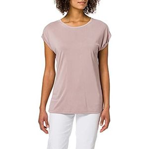 Urban Classics Dames T-Shirt Ladies Modal Extended Shoulder Tee, vrouwen bovendeel met overgesneden schouders in vele kleuren, maten XS - 5XL, Duskroos, XS