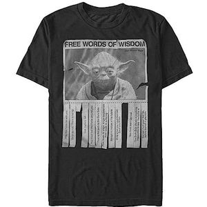 Star Wars ر ر ر ار ال ا ا ا Camiseta Wisdomstar oorlogen woorden van wijsheid T-Shirt, Zwart, 5XL
