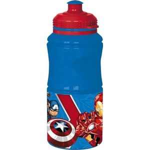 Marvel Avengers Iron Man Hulk Captain America Drinkfles, 380 ml, met druppelsluiting en antislipband