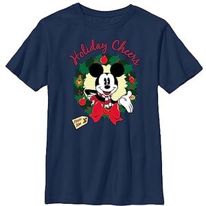 Disney Micky en zijn vrienden Kerstmis T-shirt ""Cheers From Son"" voor jongens, Donkerblauw, XS