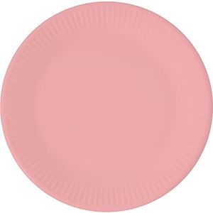 Procos 93526 - FSC® Mix papieren borden, 8 stuks, roze, diameter 23 cm, wegwerpservies, verjaardag, decoratie, feest