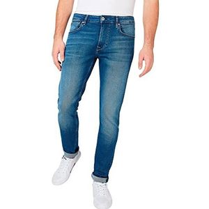 Pepe Jeans Stanley Jeans Regular Fit Regular Rise Denim voor heren, Blauw (Denim-dn8), 28W / 34L