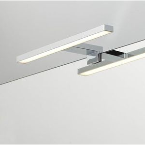 Loevschall Spiegellamp | badkamerlamp spiegellamp 30 cm | spiegellampen voor de badkamer in chroom | LED spiegellamp badkamer | spiegellamp met schakelaar