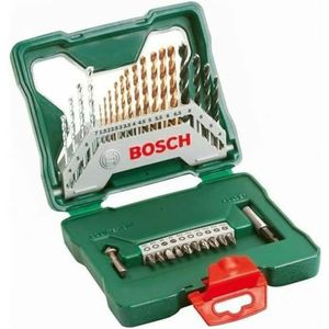 Bosch 30-delige X-Line TiN-gecoate boor- en schroefbitsets (voor hout, metselwerk en metaal, accessoires boor en schroevendraaier)