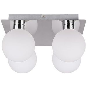 Oden plafondlamp chroom 4x40W G9 lampenkap wit