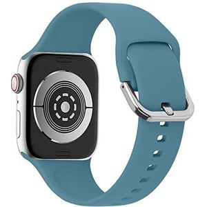 lopolike Compatibel met Apple Watch Band 41 mm, zachte siliconen band, vervangende armband voor Apple Watch Series 8/7/iWatch Series 8 7 6 5 4 3 2 1 SE, blauw, blauw, 41mm